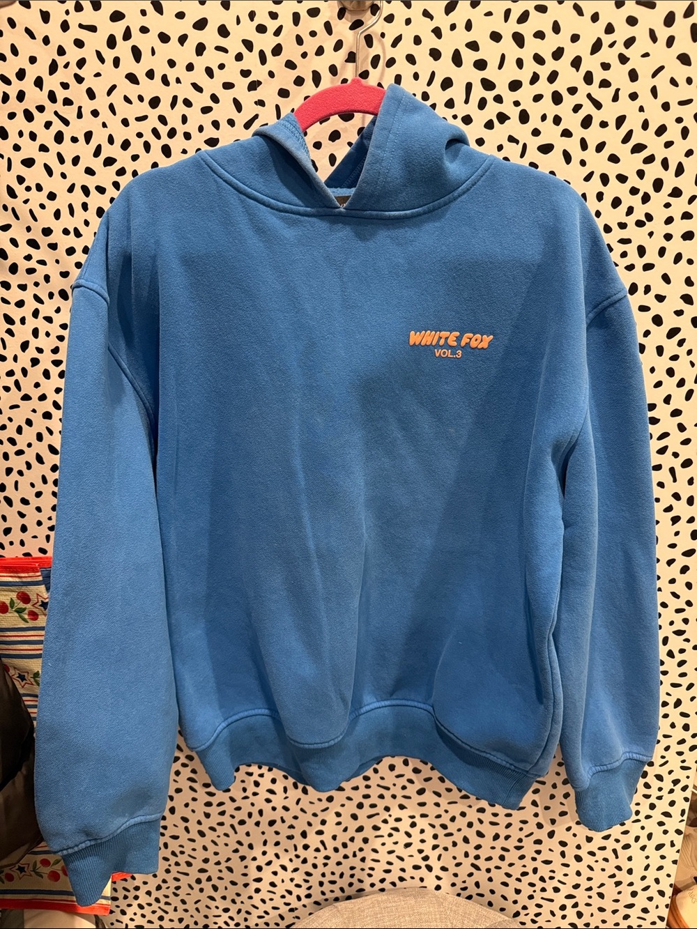 White Fox Vol.3 Blue Hoodie with Peach Logo Size M/L